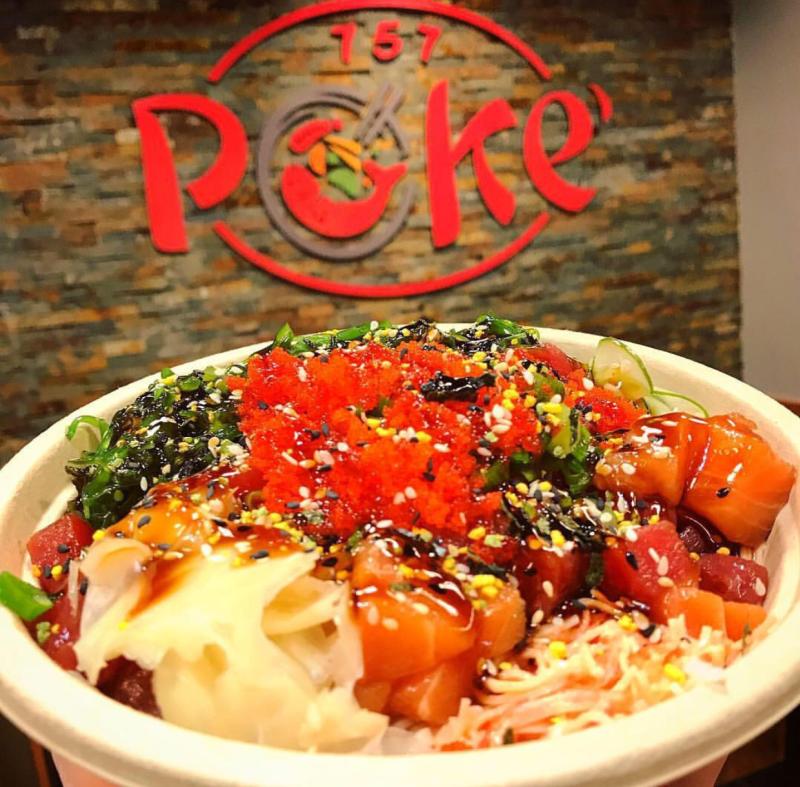 Salmon, tuna, pickled ginger and sesame seeds are a few of the toppings available at 757 Poke in Virginia Beach.