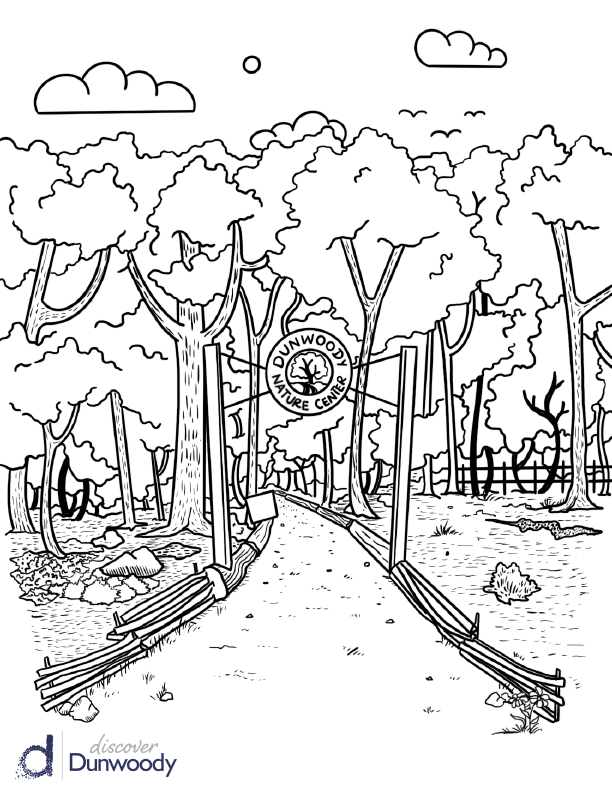 Nature Center Coloring Page Full