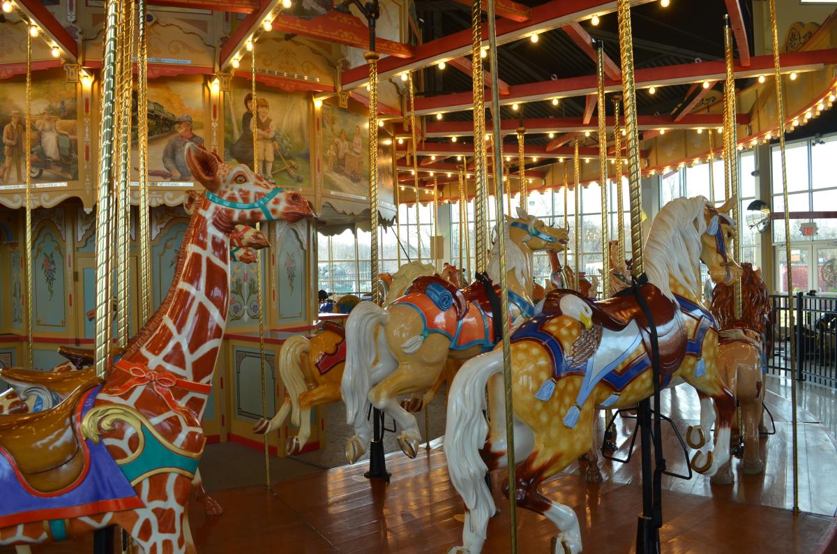 The beautifully crafted animals on the Carousel at Pottstown