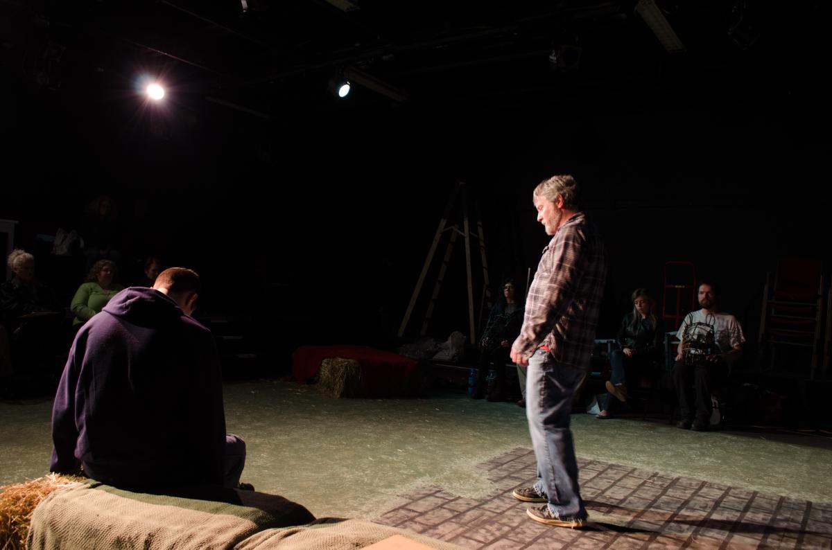 A scene from Equus at the Forge Theater
