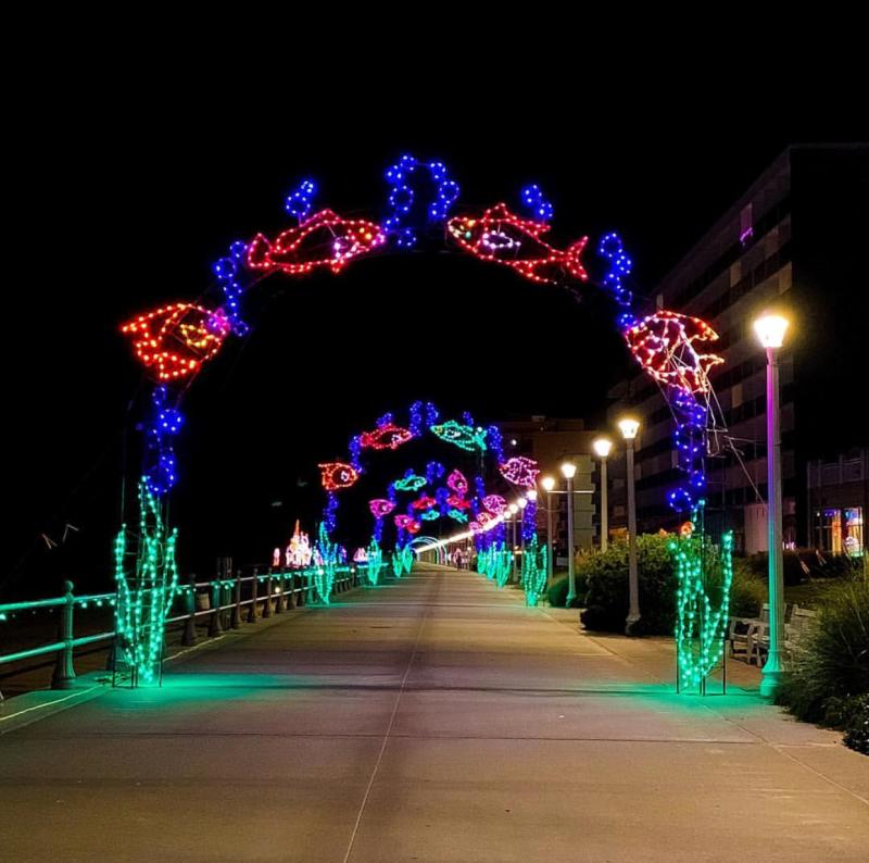 Holiday Lights On The Virginia Beach Boardwalk