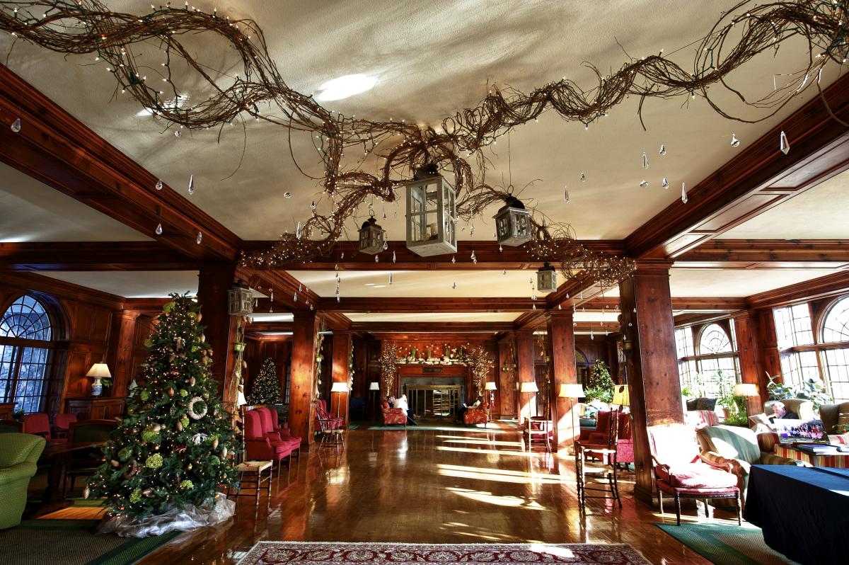 Holiday Decorations Skytop Lodge in the Pocono Mountains