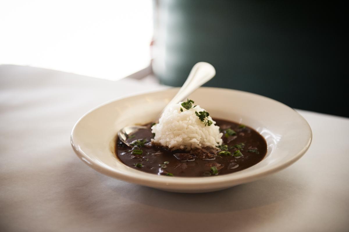 Gumbo dish at Charlie G's steakhouse.