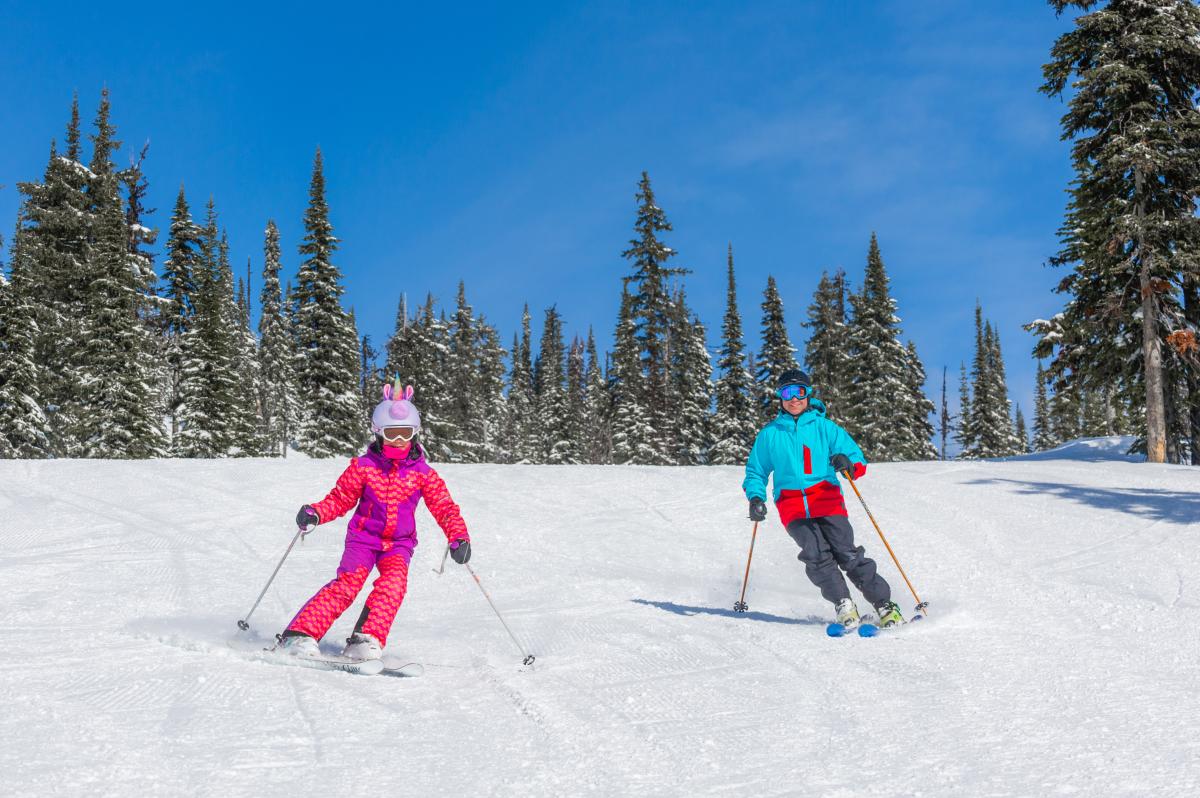 Family Skiing at Big White