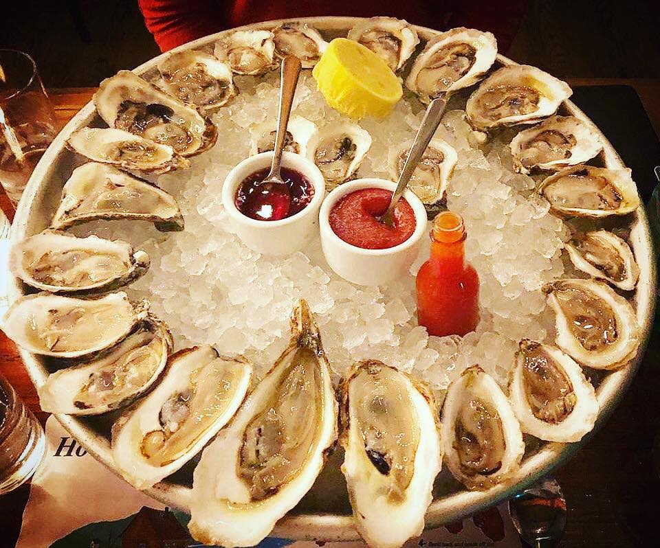 Oyster platter at Dogtown Brewing Co