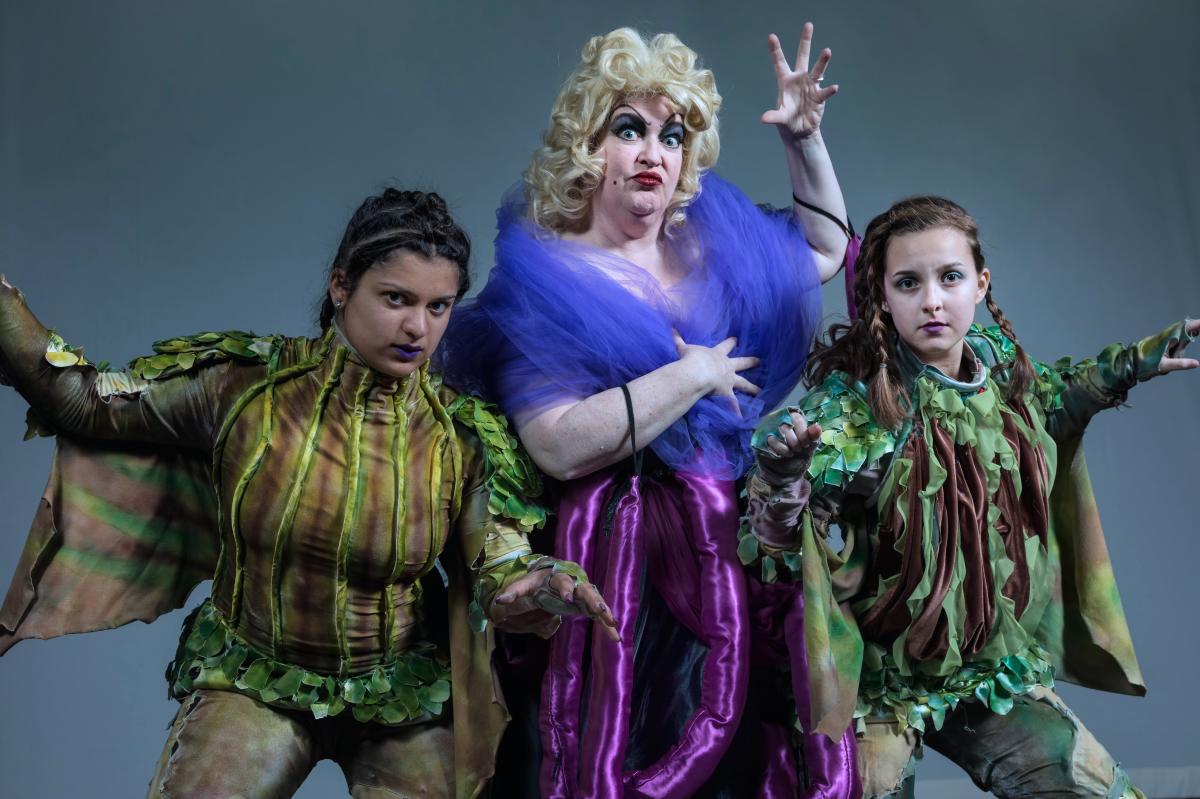 Ursula and the eels from Steel River Playhouse's The Little Mermaid