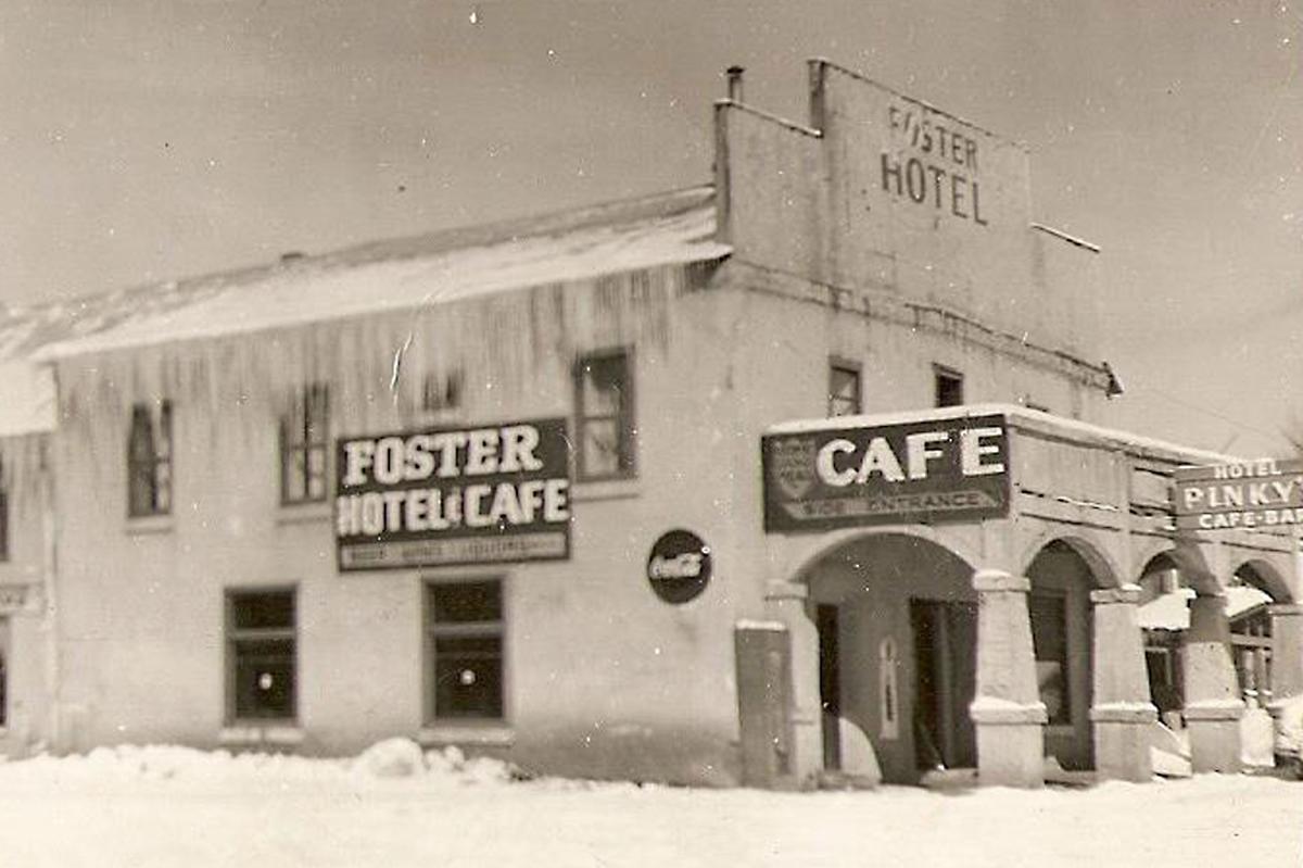 Vintage photo of Foster Hotel & Cafe in Chama, NM