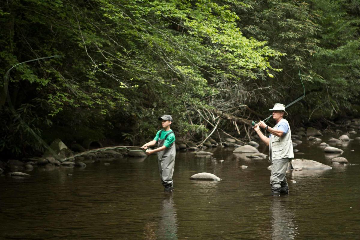 Fishing in River