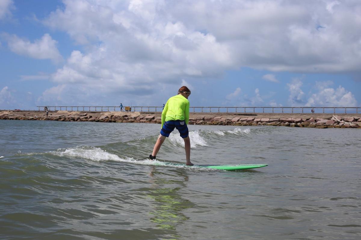 Surfside School Student on Waves