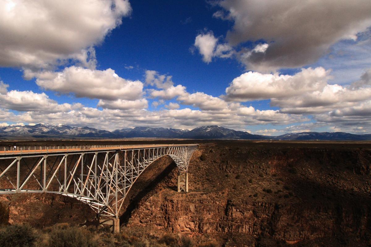 The Taos Gorge Bridge spans the Rio Grande in New Mexico