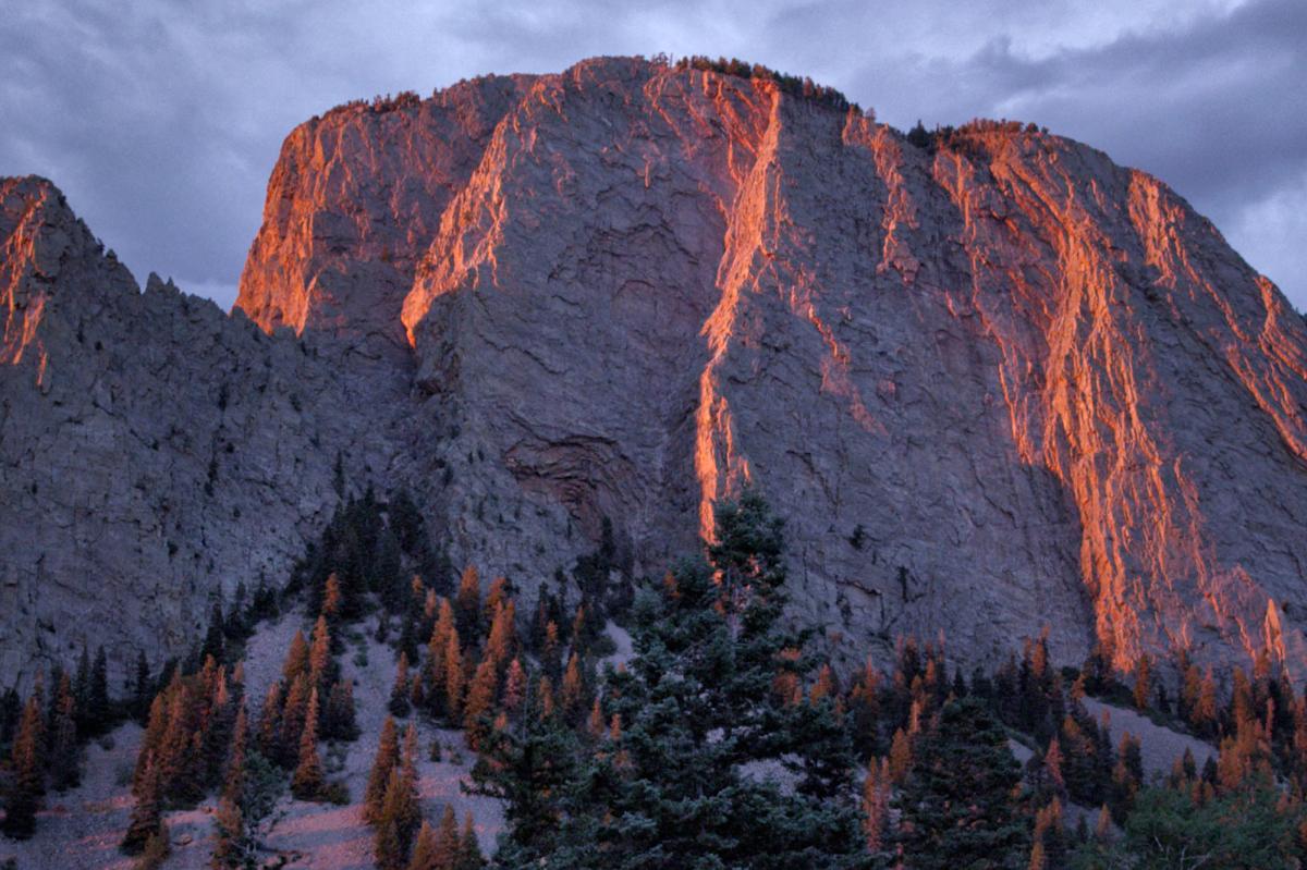Brazos Cliffs in alpenglow in New Mexico