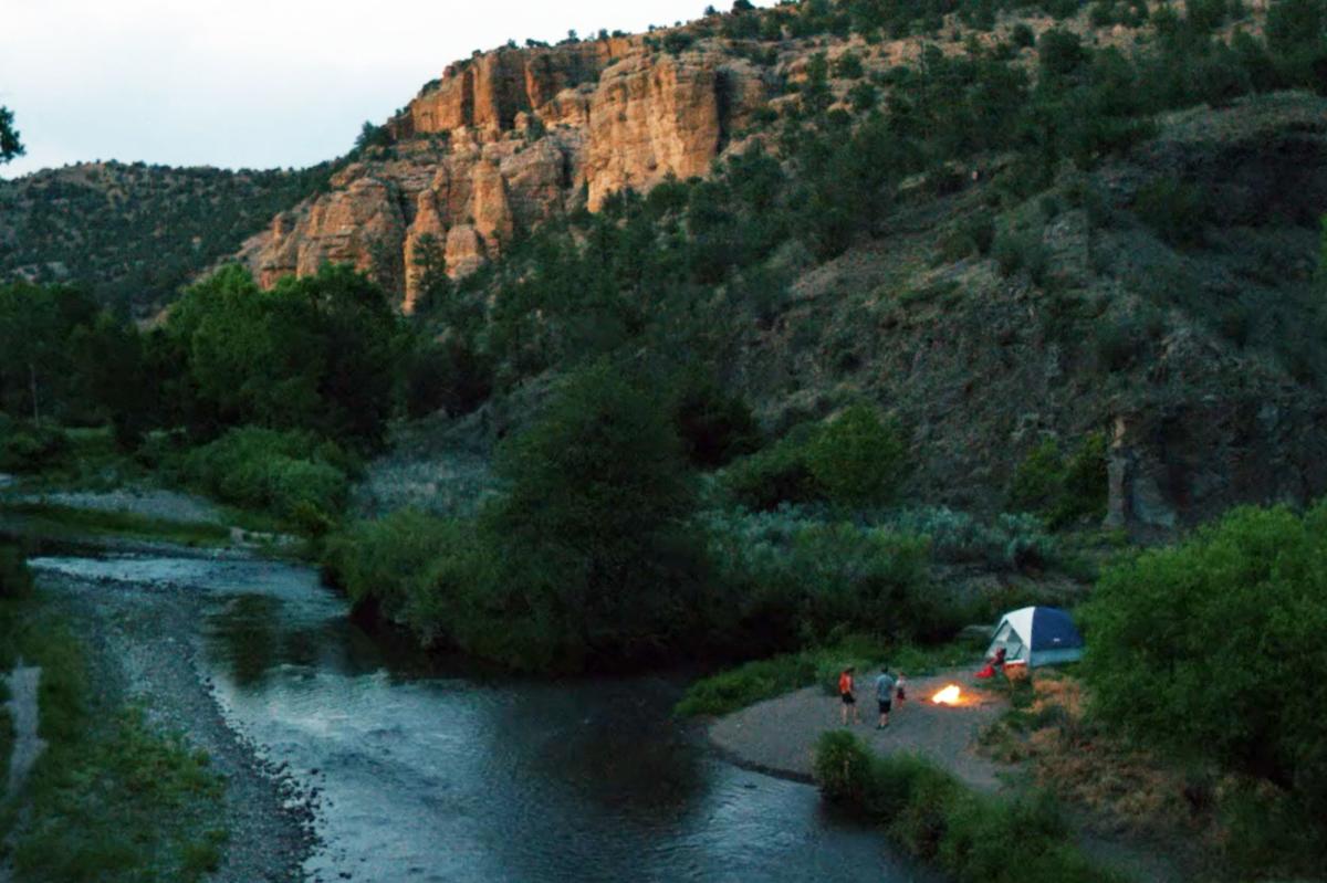 Camping along the Gila River in New Mexico