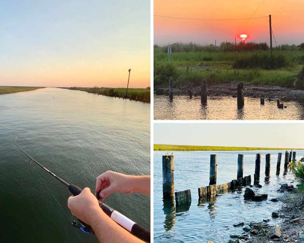 Beaumont Water Collage of fishing poles and fishing holes in Beaumont