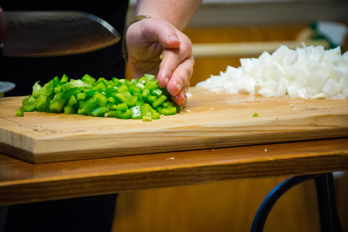Chopping Vegetables for Gumbo