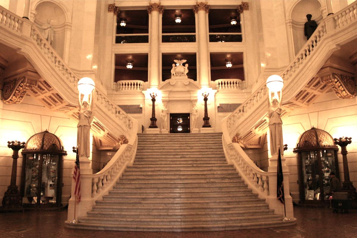 PA Capitol Complex-Harrisburg-Grand Staircase-Interior