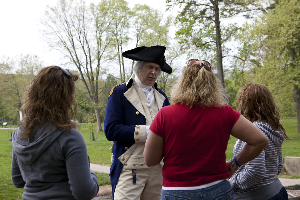 Walk with Washington is a chance to tour Washington's Headquarters at Valley Forge with the General himself