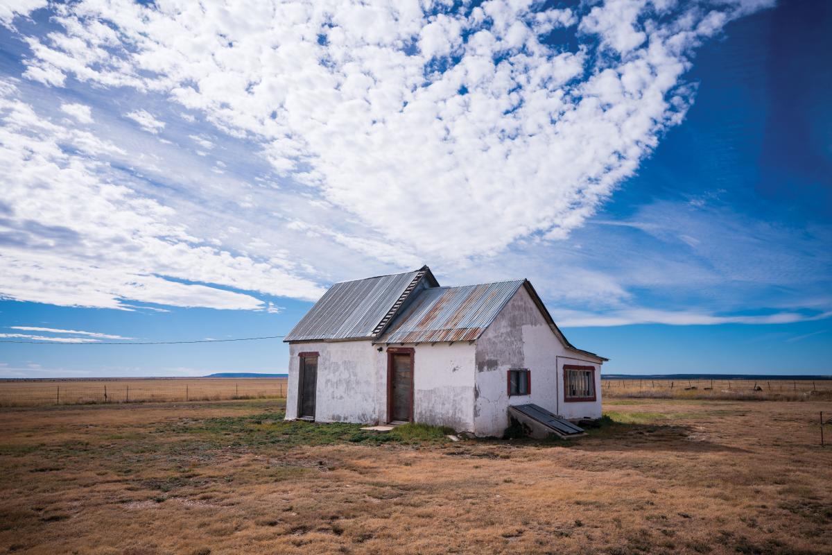 An abandoned homestead between Roy and Mosquero