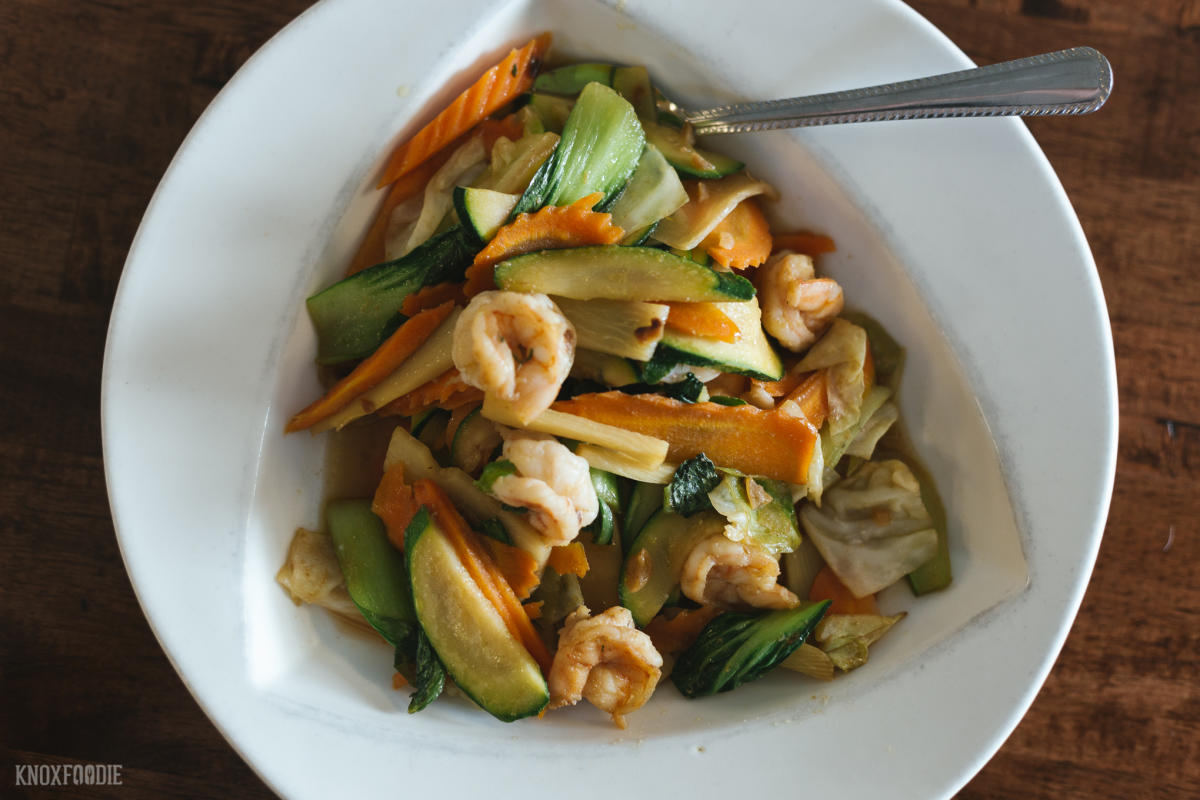 stir fry vegetables with shrimp