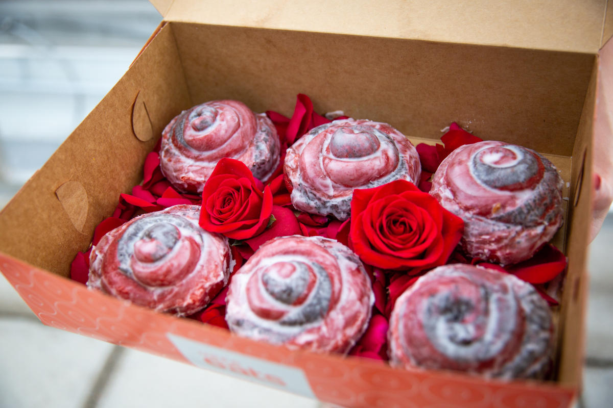 Sugar Shack red rose donuts
