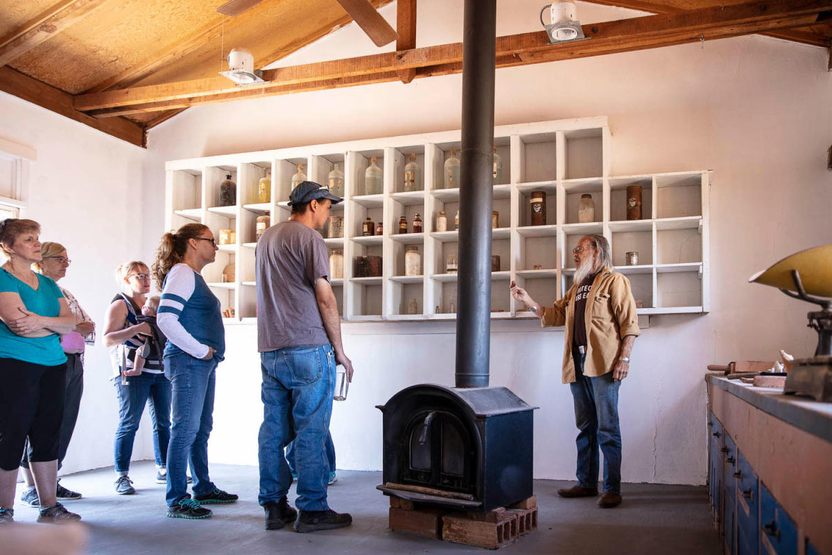 Pete Eidenbach takes visitors through the property