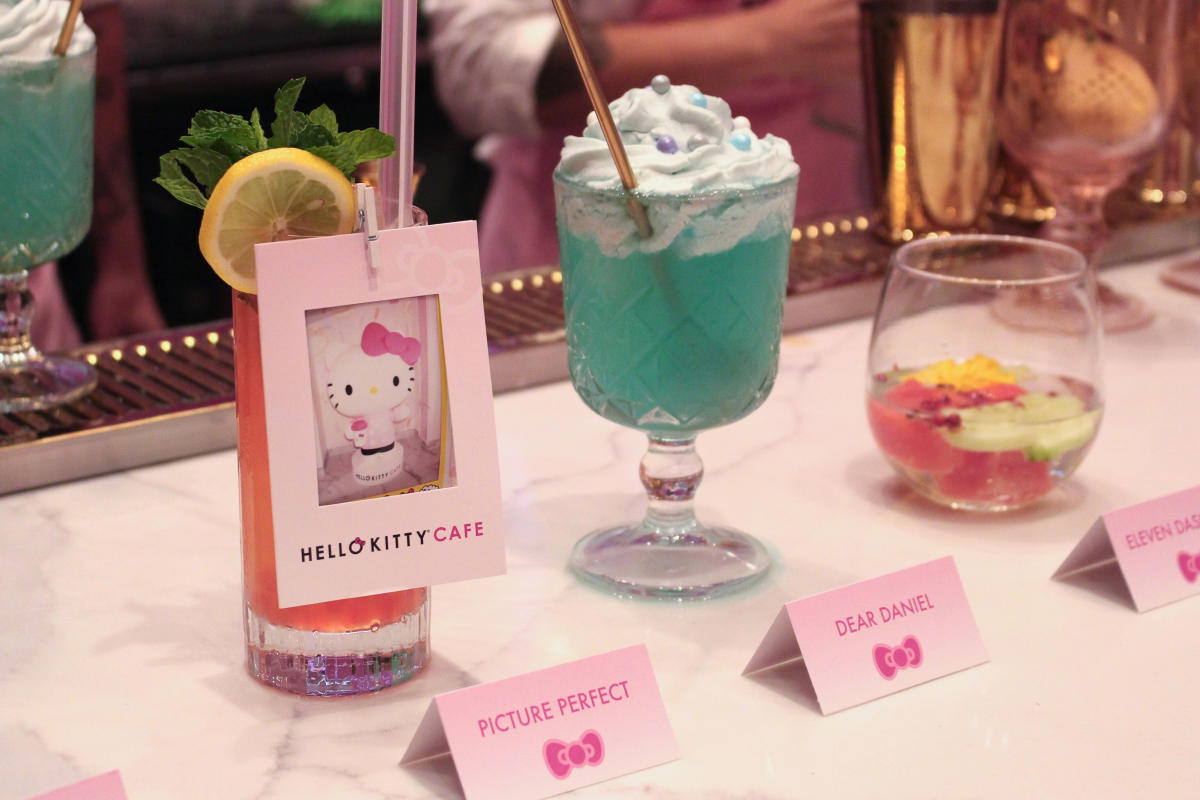 Cocktails at Hello Kitty Cafe