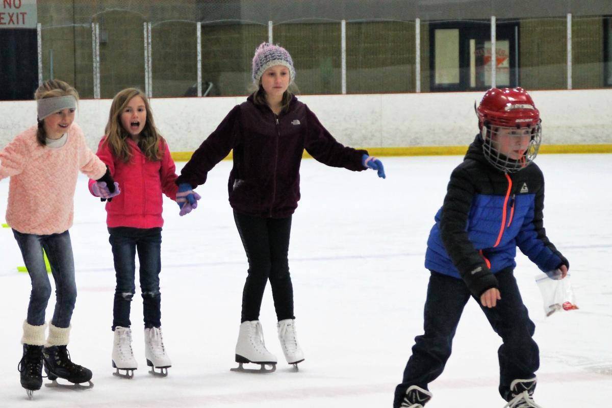 Skating at the Geneva Recreation Center ice rink
