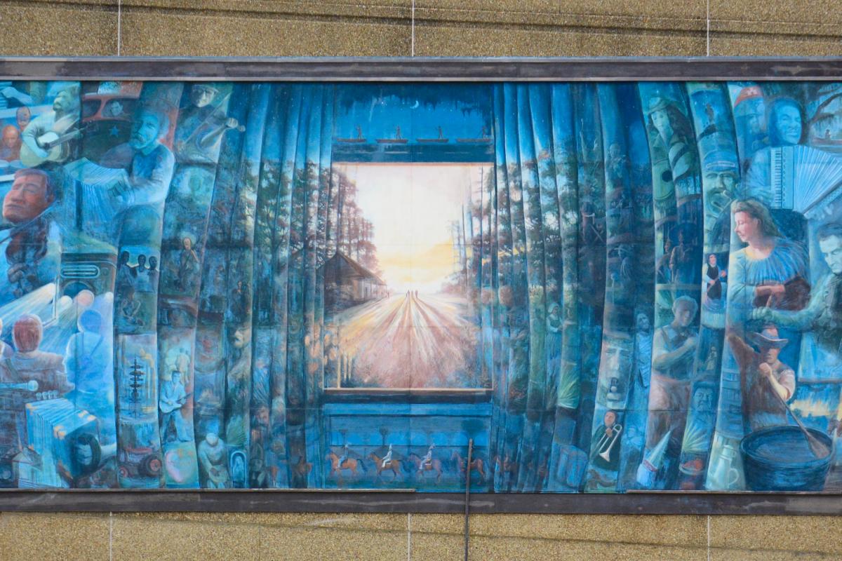 Mural by Robert Dafford titled "Premier, Dernier et Toujours"