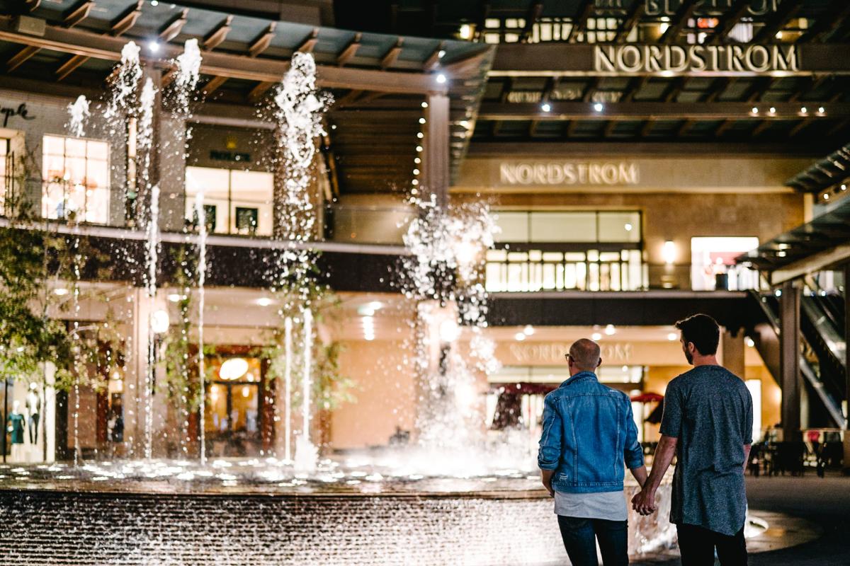 Couple at City Creek Center Fountains