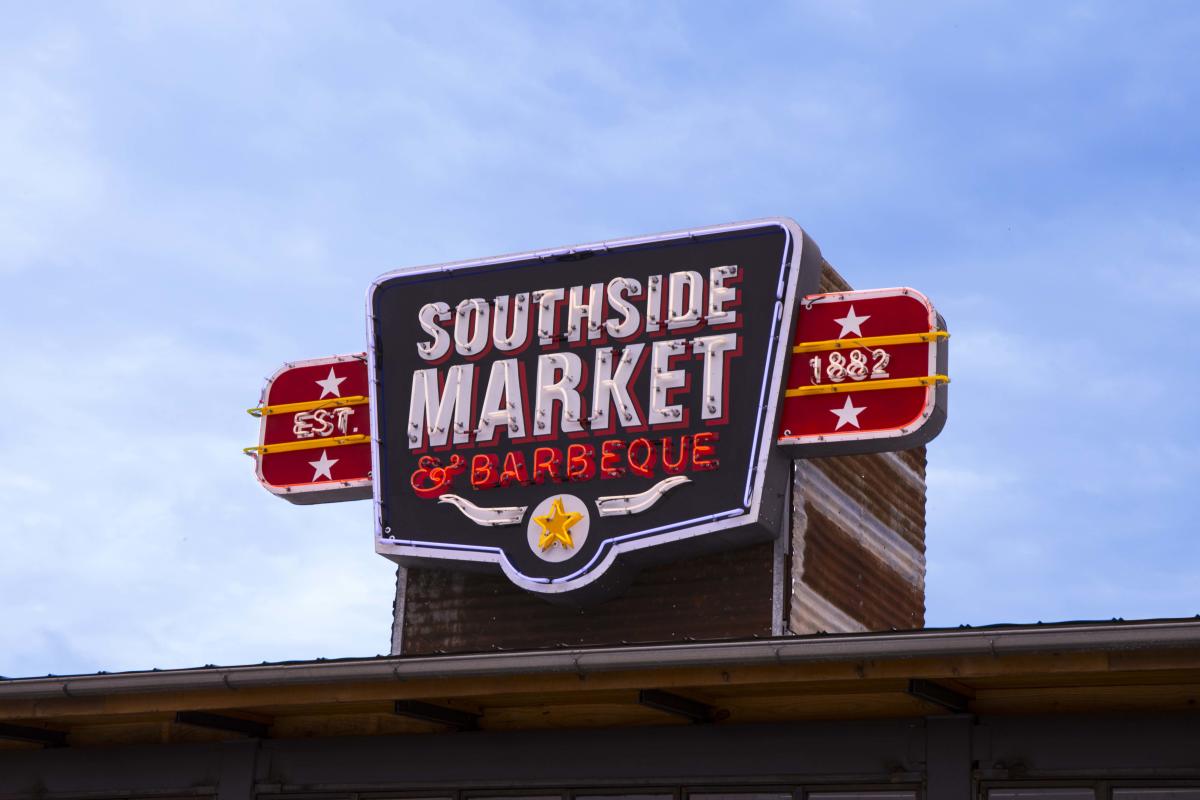 Bastrop Southside Market BBQ Sign