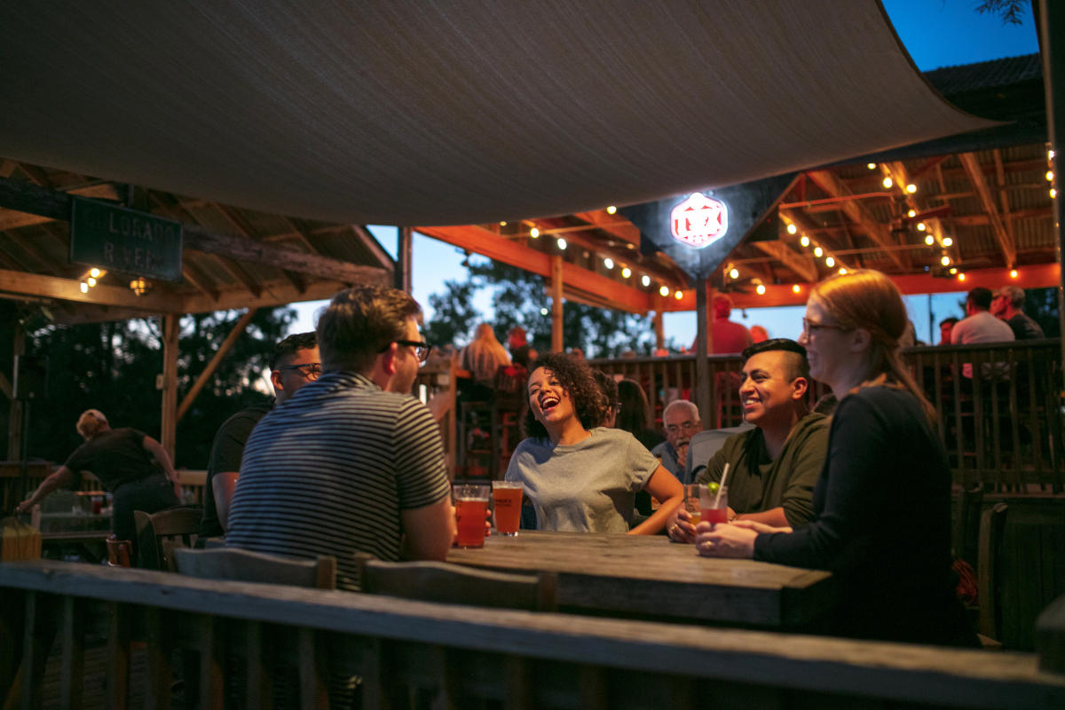 Friends Enjoying a Drink in Bastrop