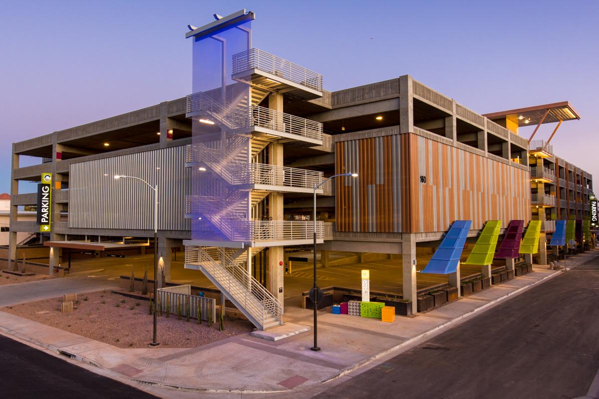 Oregon Street Parking Garage in Downtown Chandler