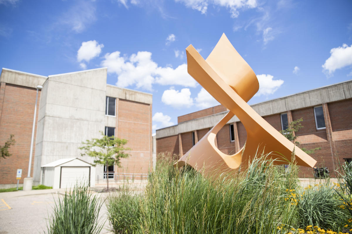 Exterior of Haas Fine Arts building at UWEC