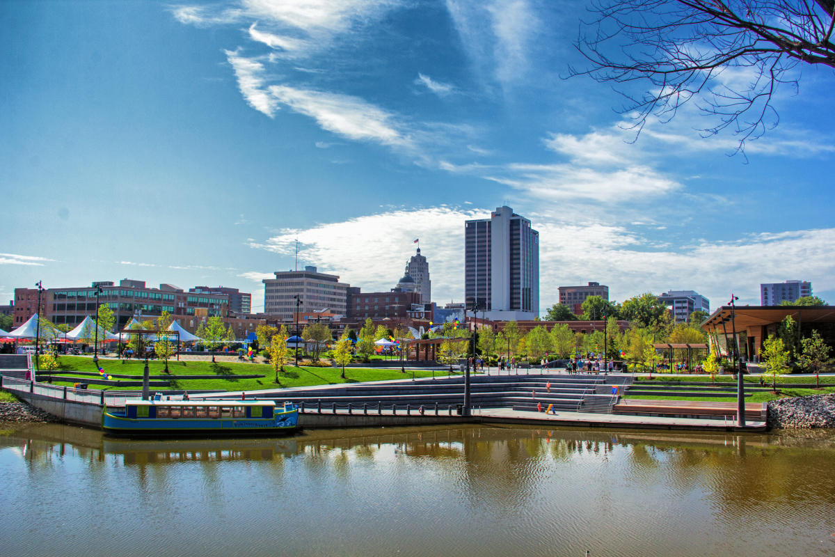 The Fort Wayne skyline from Promenade Park