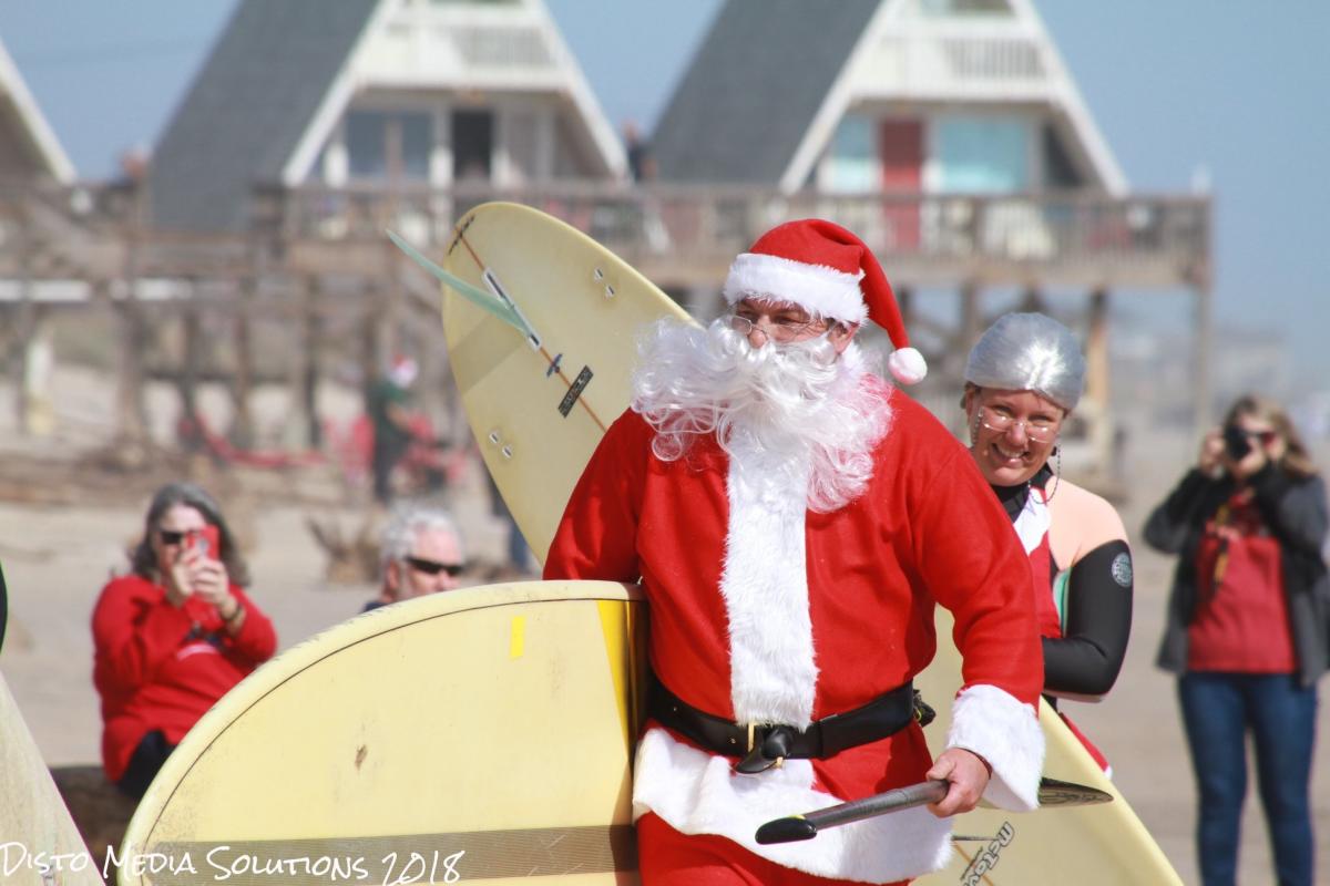 Surfing Santa in Brazosport