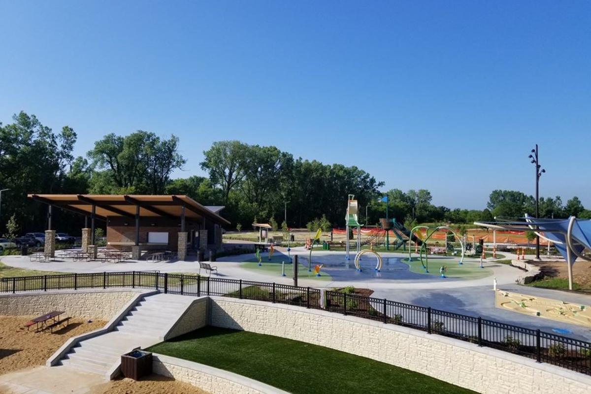 Splash pad at Firemen's Park
