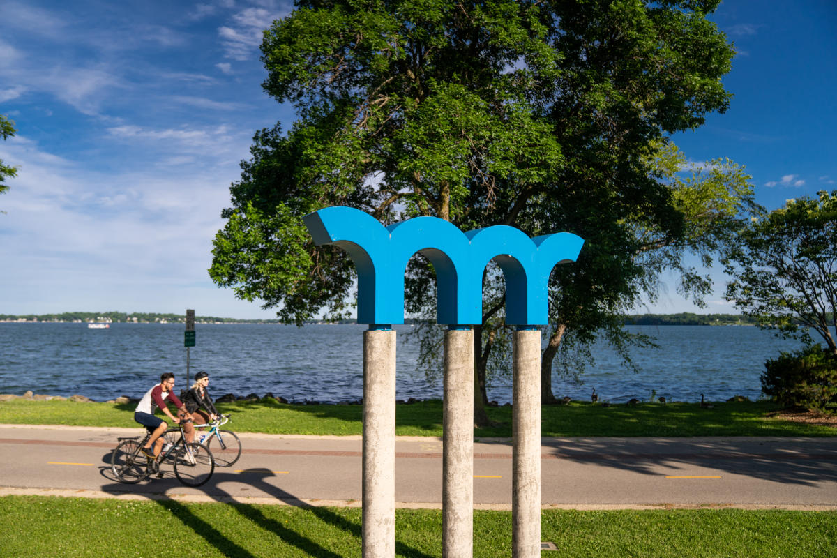 A view of Lake Monona and the bike path