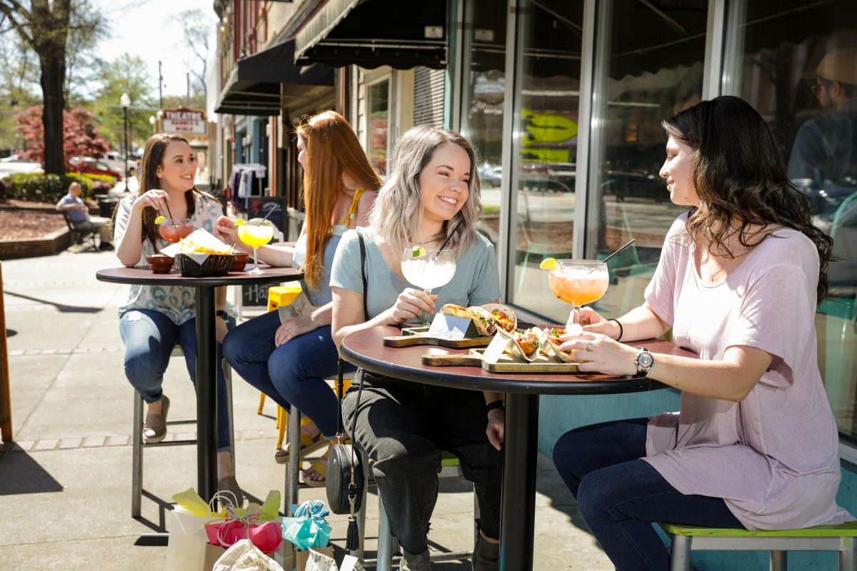 Bollywood Dining spring patio