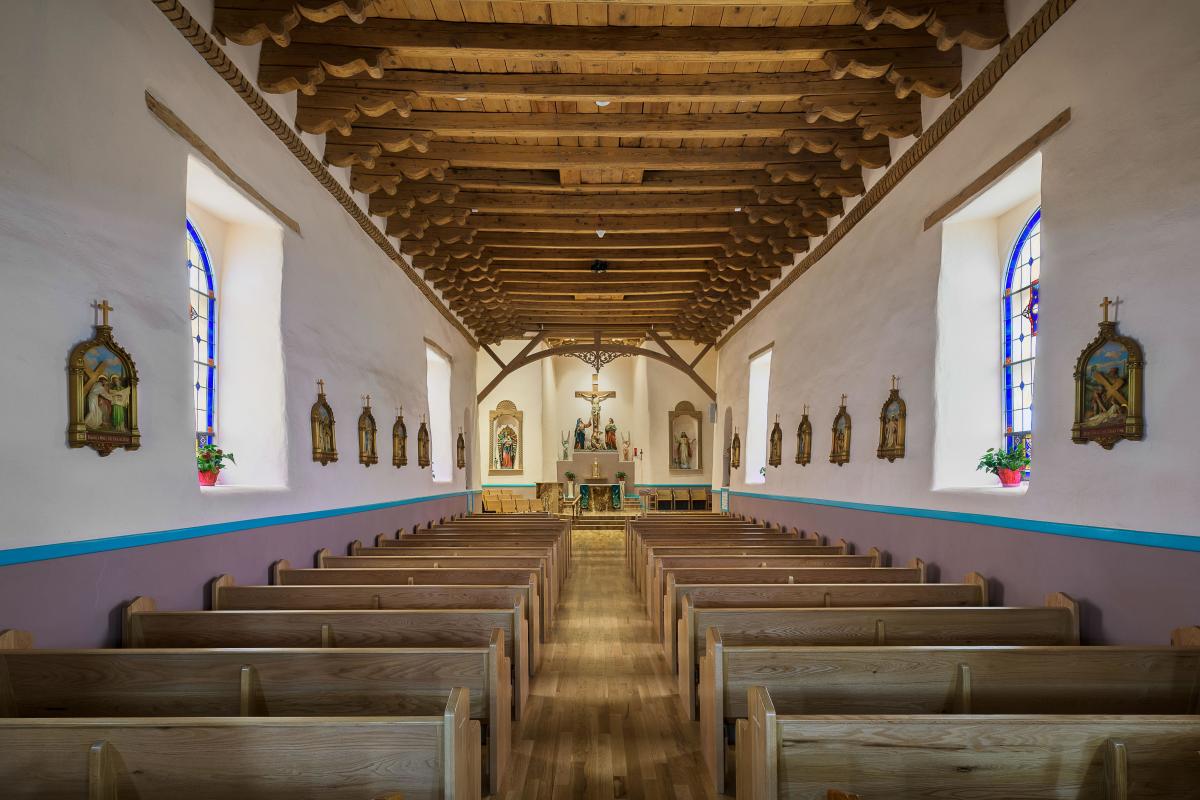 The sanctuary of San Miguel de Socorro Mission, New Mexico Magazine