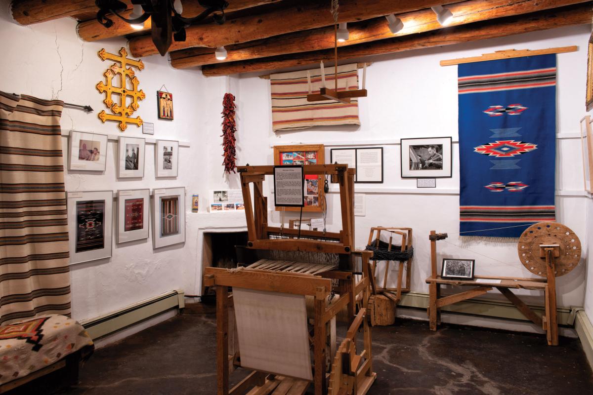 Exhibits inside the Chimayó Museum pay homage to the region's weaving tradition and to it's families.