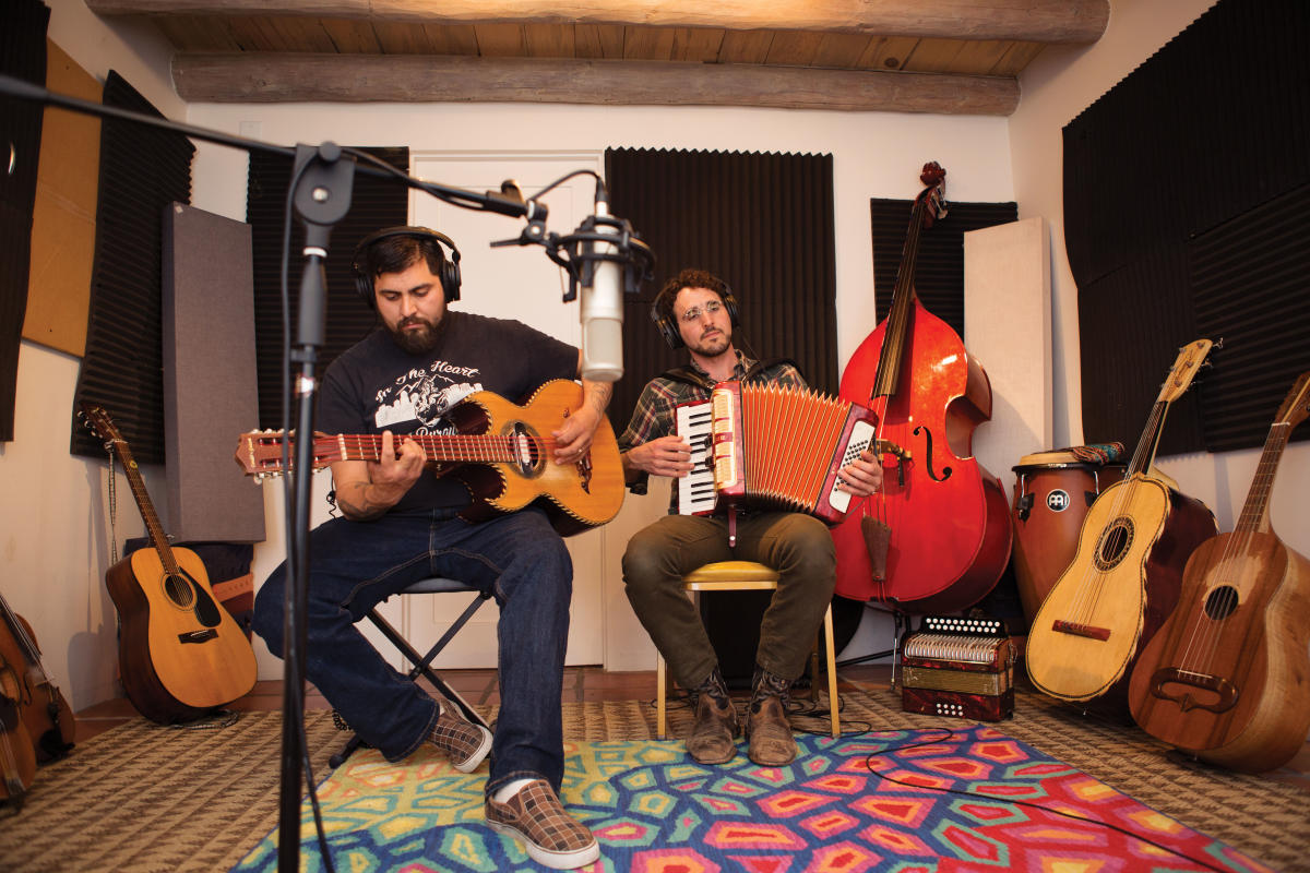 At FW Studios, in Santa Fe, Martinez and Wax record the latest album.