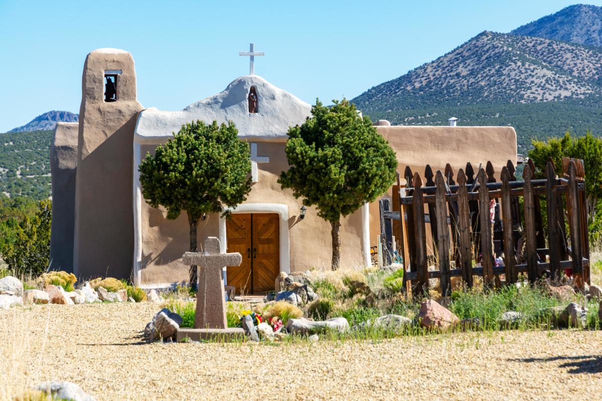 San Francisco de Asís Church, in Golden, New Mexico Magazine