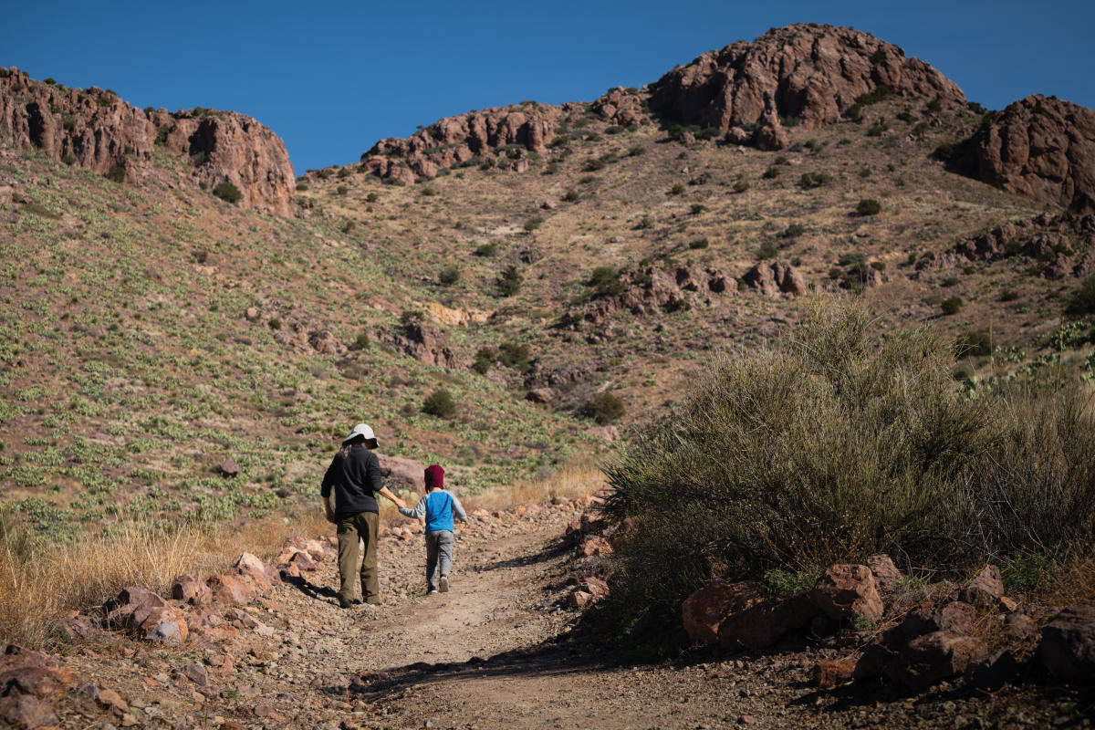 Hikers at Rockhound State Park.