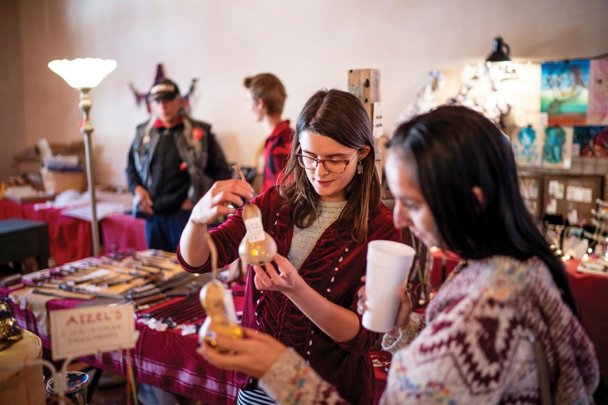 Shoppers at the annual Holiday Store.