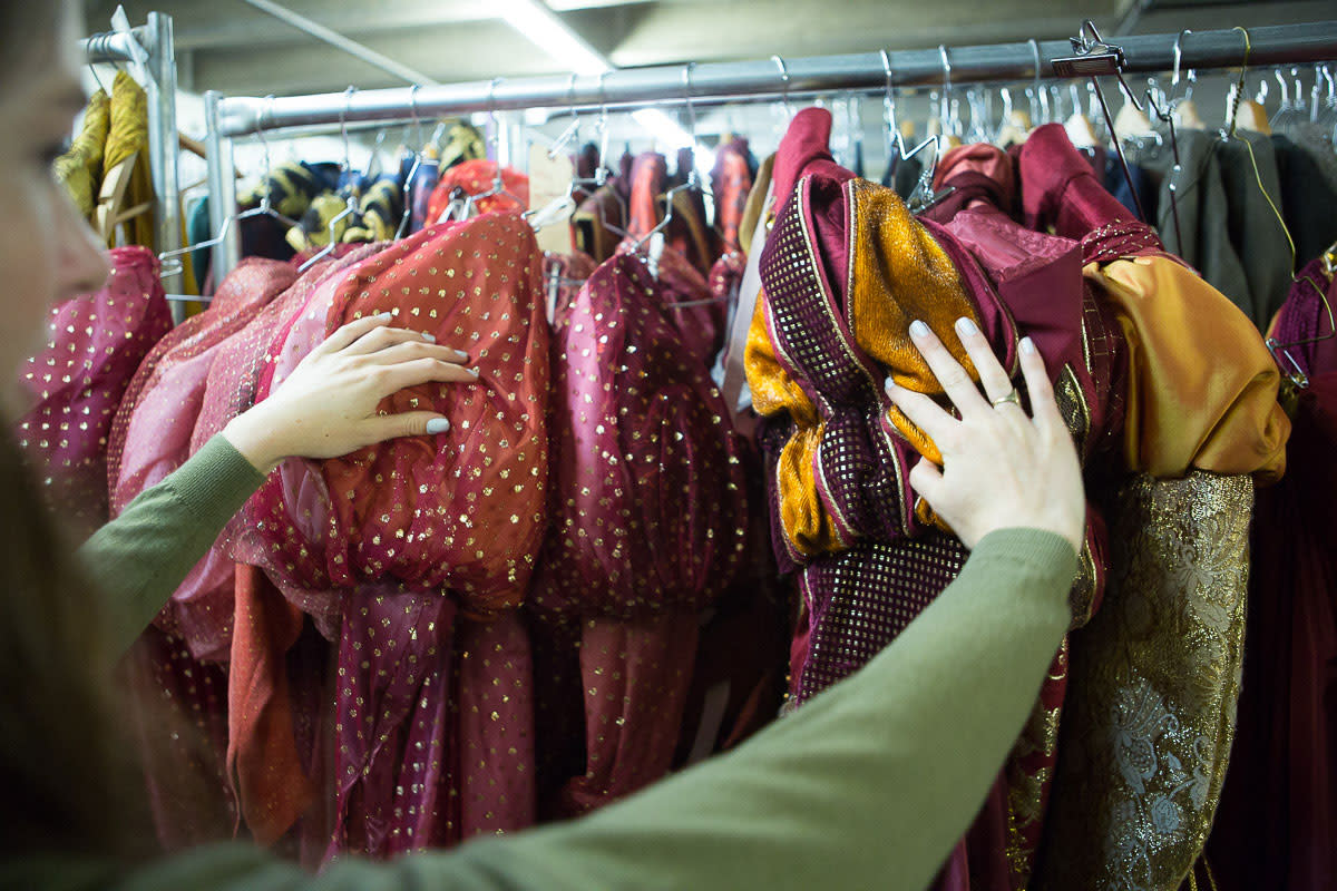 Costumes being used the in the next performance at the Santa Fe Opera.