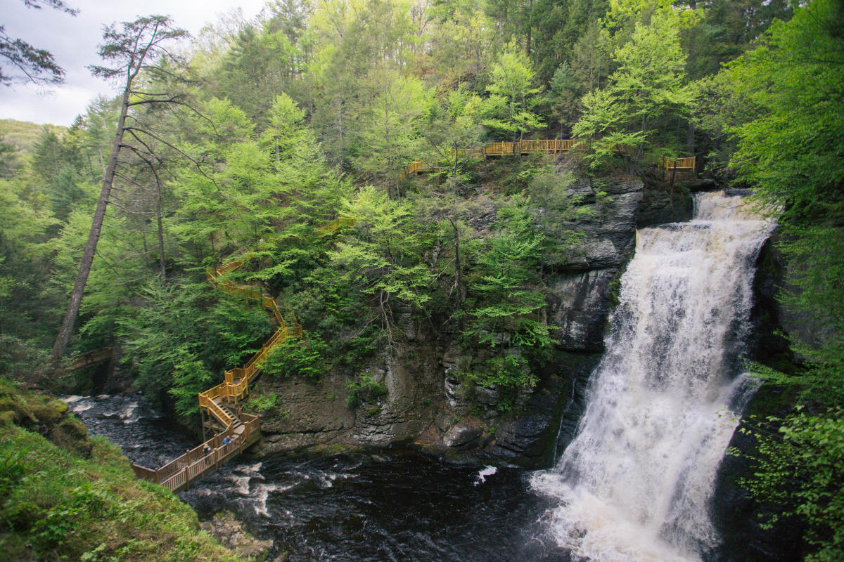 Bushkill Falls in the Pocono Mountains