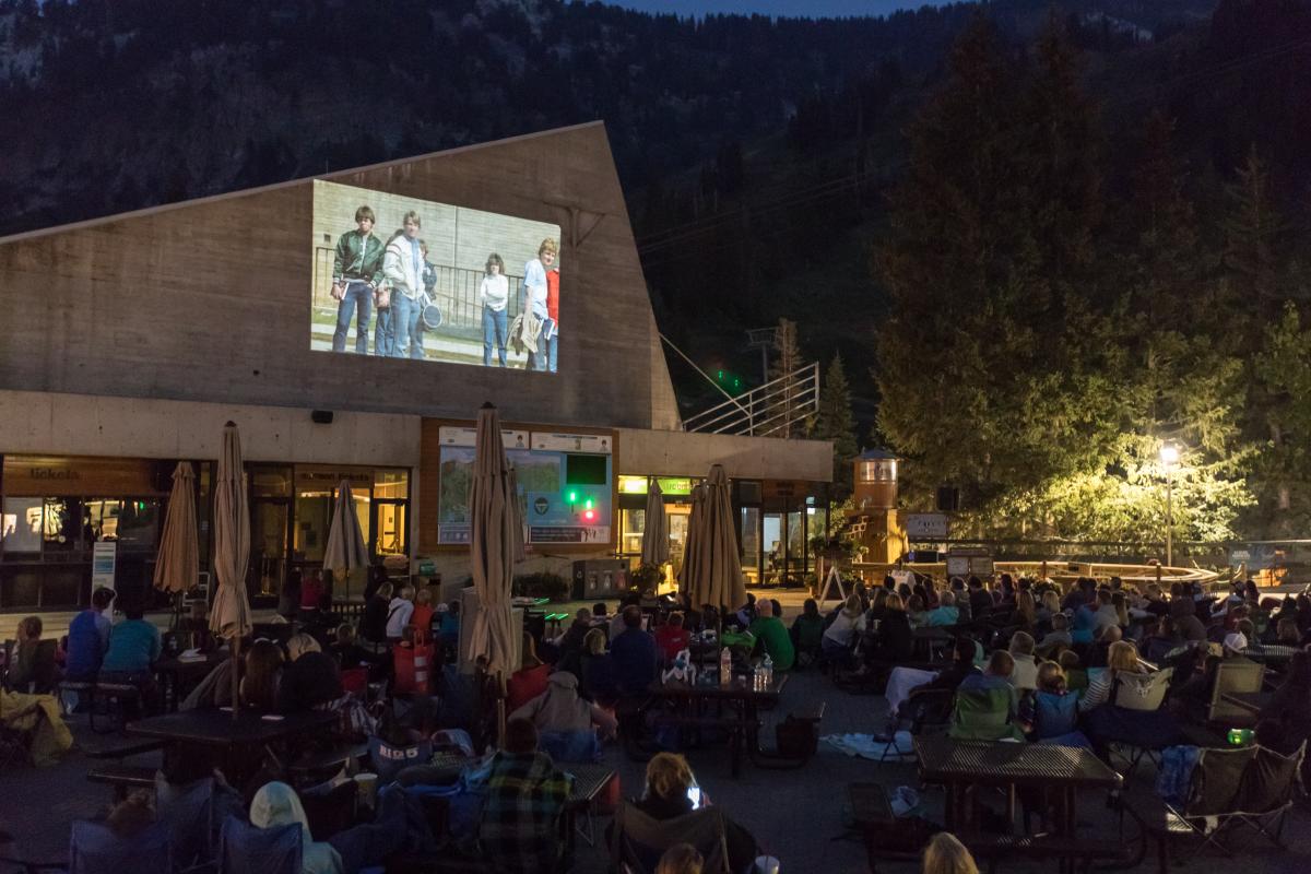 Family Flicks on the Plaza Deck at Snowbird