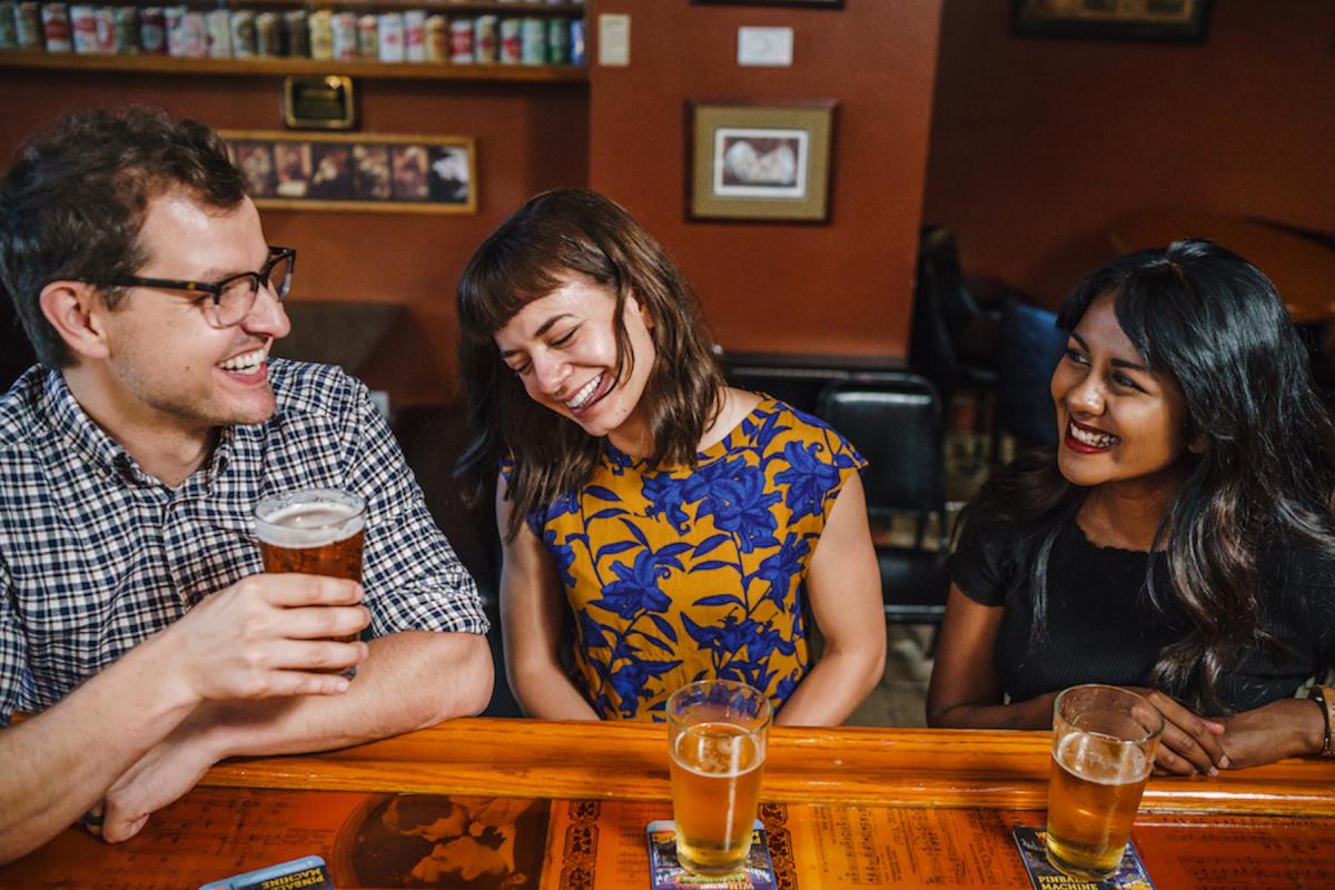 Friend's Drinking at Bar