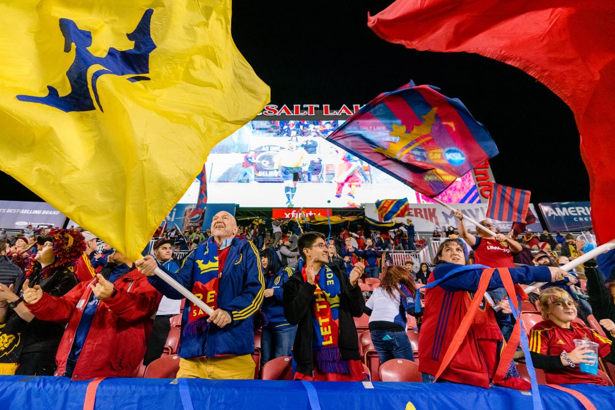 Fans at a REAL Salt Lake Game