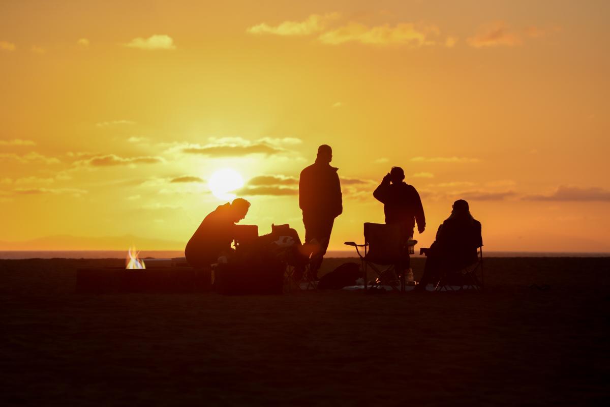 Beach Bonfires in Huntington Beach