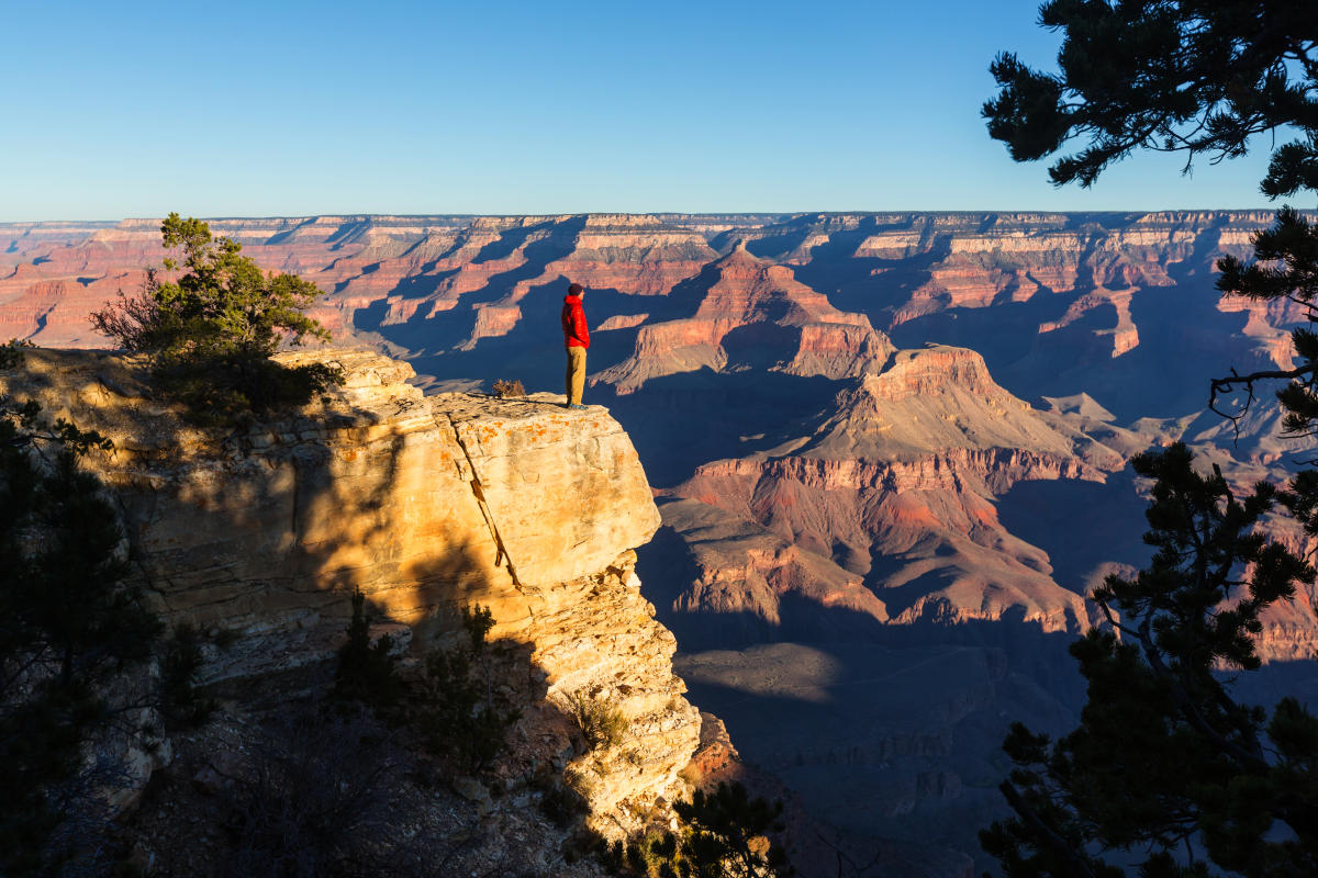 Man overlooking the Grand Canyon